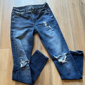 KanCan Dark Blue Distressed Skinny Jeans